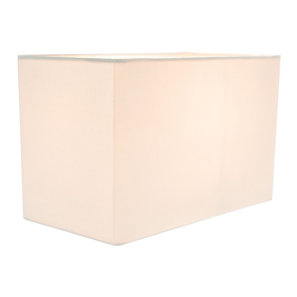 image 1 of Contemporary and Stylish Soft Cream Linen Fabric Rectangular Lamp Shade | Cream | Cream | 1