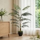image 7 of HOMCOM 120cm Tall Artificial Fern Topiary Tree in Cement Pot, Green