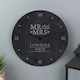 image 3 of Personalised Mr & Mrs Slate Clock