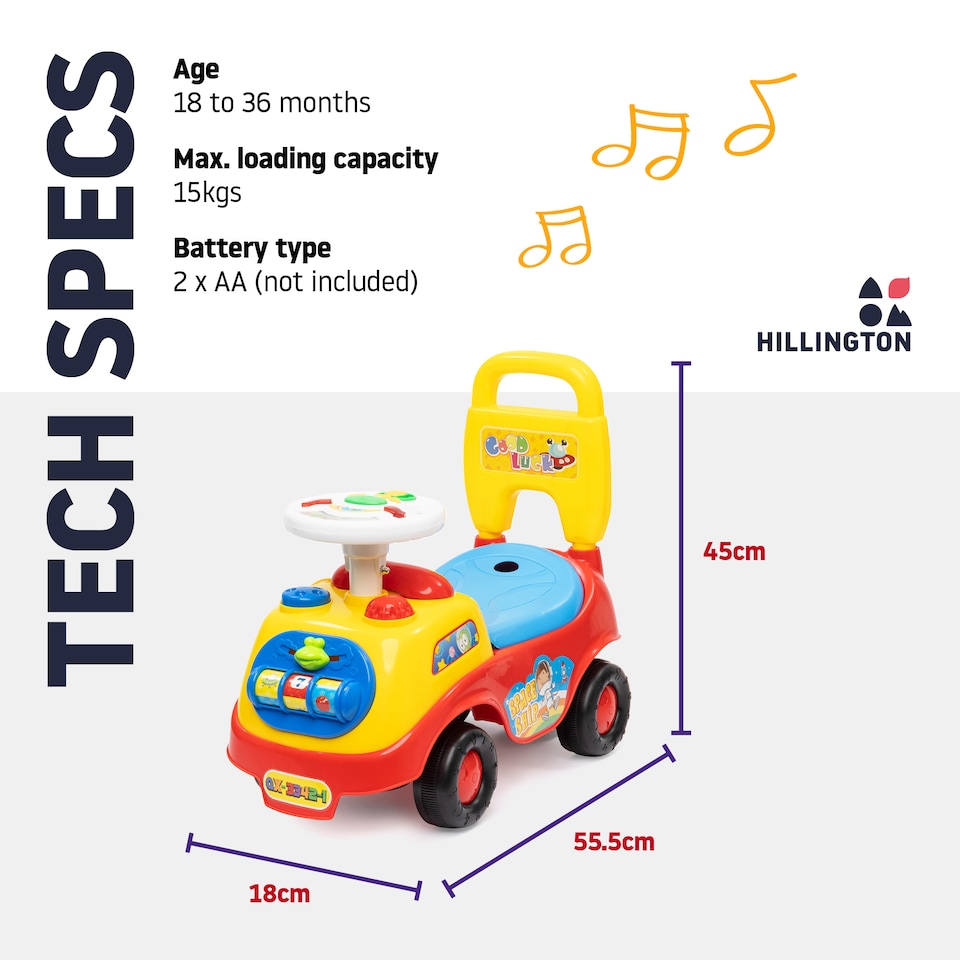 image 1 of Baby Ride on Car Walker Red