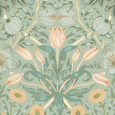 Sample of Pomegranate Grove Wallpaper in Sage Multi