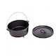 image 2 of 4L Cast Iron Non Stick Dutch Oven Casserole Dish Camping Cooker | Black
