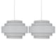 image 1 of Pair of Light Grey 5 Tier Light Shades | Grey | Large | 2