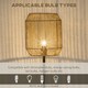 image 5 of HOMCOM Farmhouse Floor Lamp for Living Room Bedroom with Rattan Wicker, Natural