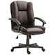 image 1 of HOMCOM Swivel Executive Office Chair Mid Back PU Leather Chair w/ Arm, Brown