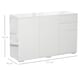 image 7 of HOMCOM High Gloss Frame Side Cabinet with 2 Door Cabinet and 2 Drawer, White | White | White