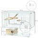 image 7 of PawHut Hamster Cage, Gerbil Cage w/ Deep Bottom, Wooden Ramp, Exercise Wheel