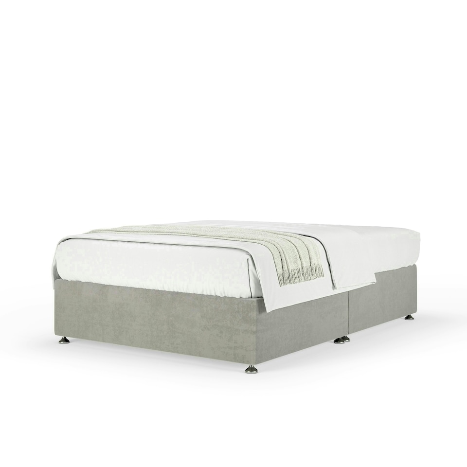 image 1 of Neptune Spring Seal Grey Naples Velvet Divan Set Super King