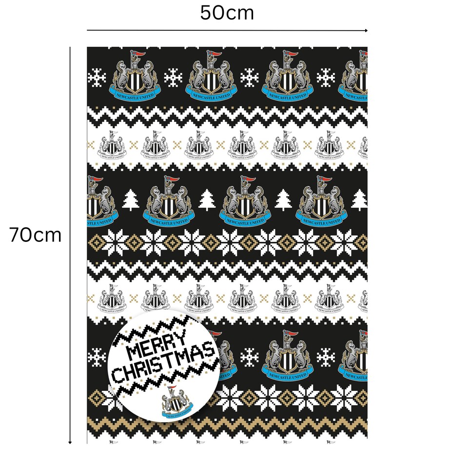 image 1 of Newcastle FC Christmas 2 Sheets & 2 Tags Gift Wrap