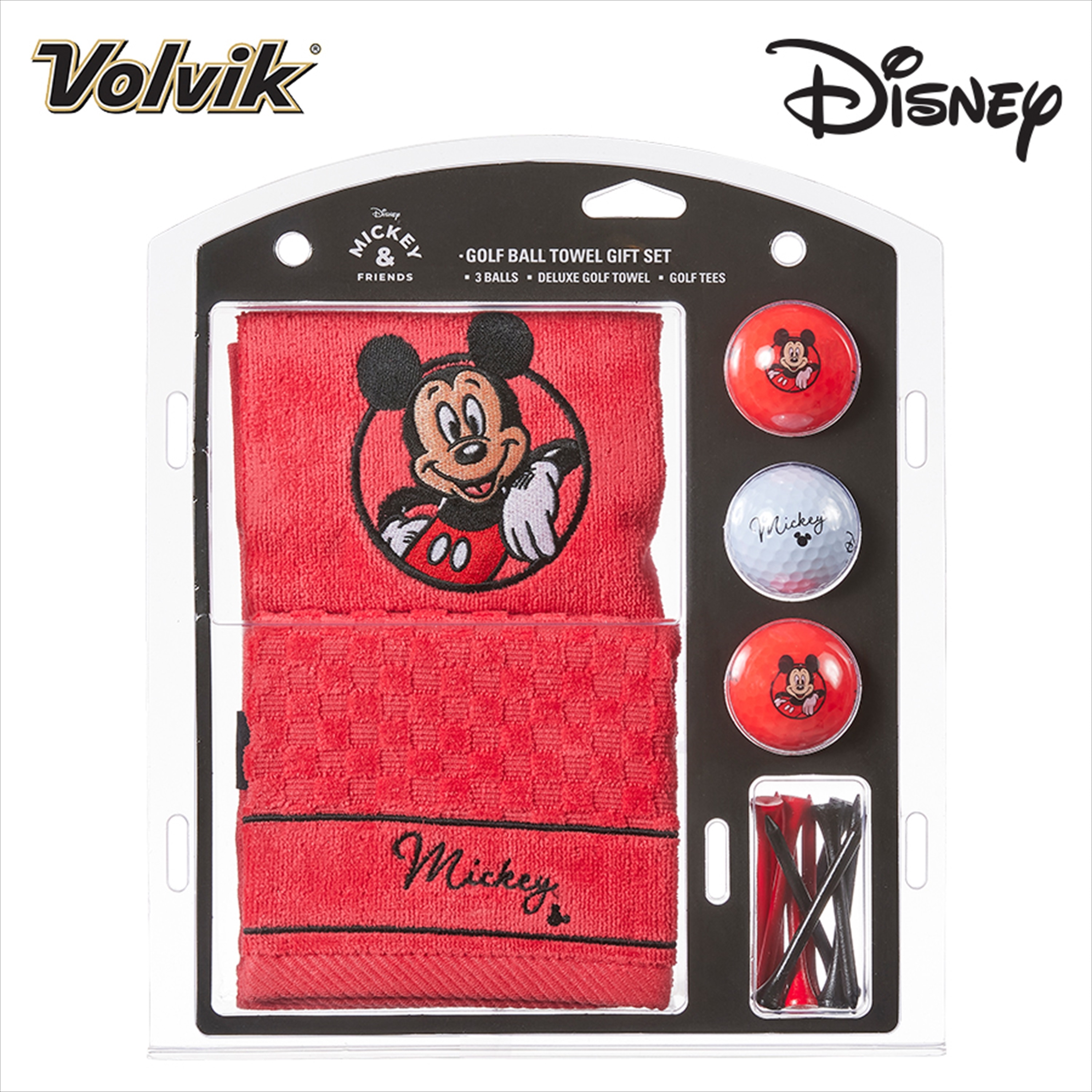 Volvik Disney CC Mickey Ball Towel Set in Red