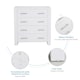 image 5 of HOMCOM Chest Of 4 Drawers Home Storage Clothes Cabinet Metal Handles Base White