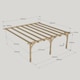 image 5 of Wall Mounted Premium Pergola 3 Posts - Wood - L360 x W540 x H270 cm - Rustic Brown