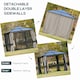 image 4 of Outsunny 3 x 3m Hardtop Gazebo Canopy with Polycarbonate Roof, Aluminium Frame, Permanent Pavilion Garden Gazebo with Netting and Curtains for Patio, Deck, Dark Grey