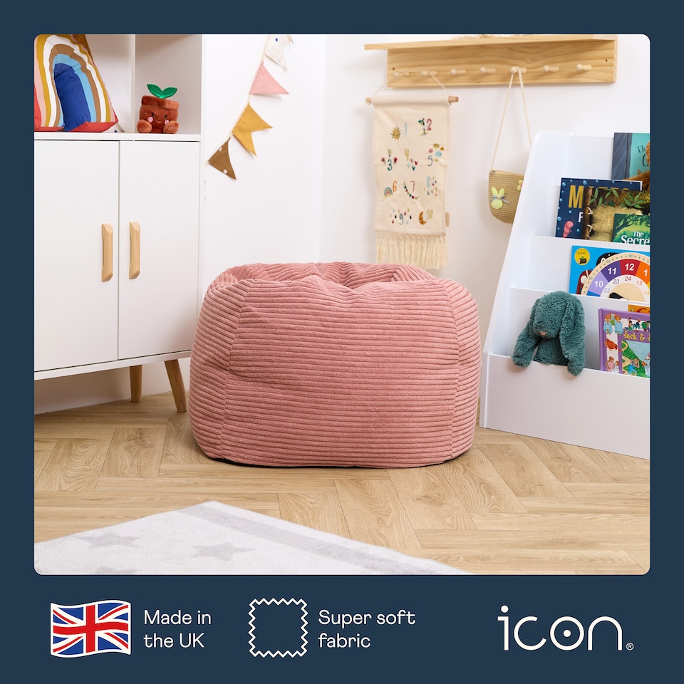 image 1 of Kids High Rest Beanbag Corduroy Dawn Pink | Pink | Dawn Pink | 1