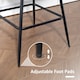 image 7 of HOMCOM Swivel Bar Stools Set of 2, PU Leather Upholstered Bar Chairs, Black | Black | Black