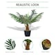 image 4 of Outsunny 60cm/2FT Artificial Palm Tree Fake Plant in Pot Indoor Décor