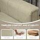 image 5 of HOMCOM 3 Seater Sofa, Modern Fabric Couch with Channel Tufted, Khaki 