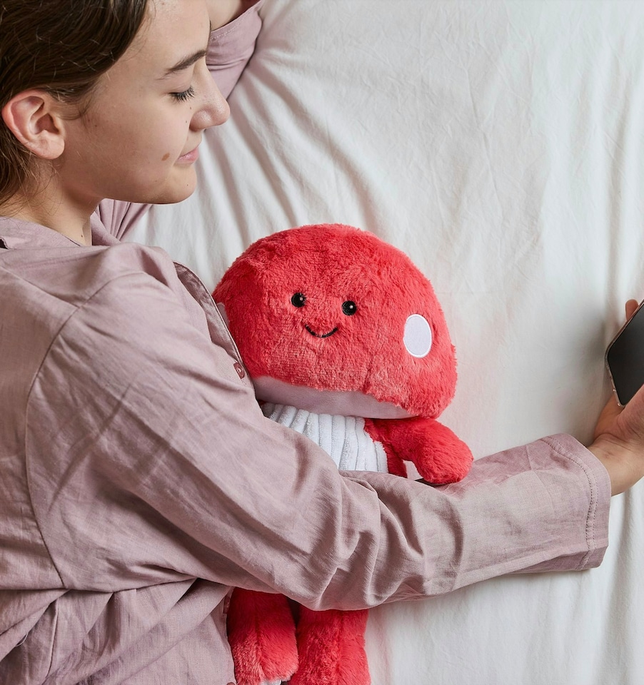 image 1 of Warmies Red Mushroom Plush Microwaveable Weighted Cuddly Toy