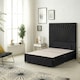 image 3 of Sunburst Divan Bed with 2 Drawers & 54'' Floor Standing Headboard Plush Velvet | Black | Black