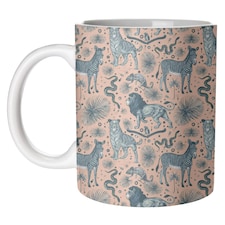 ArtWow Wallace Elizabeth Exotic Jungle Animal Print Light Pink Mug | Multi | 1