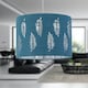 image 6 of First Choice Lighting Set of 2 Fern Teal Cut Out 25cm Pendant Lightshades Green | Silver