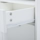 image 9 of HOMCOM 60cm Filing Cabinet with Drawer, Open Shelf, Metal Handles and 4 Wheels, Office Home Organiser Mobile Printer, White