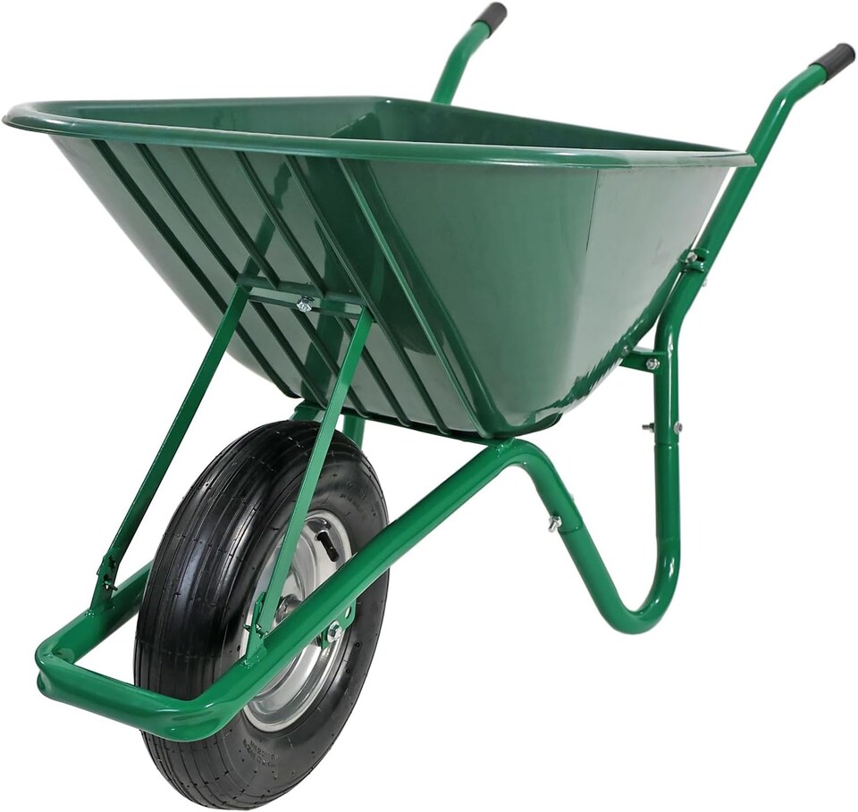 image 1 of Actiasgear – Large 85L Wheelbarrow Plastic Home Garden Stable Building Pneumatic