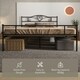 image 5 of HOMCOM King Metal Bed Frame w/ Headboard,31cm Under-bed Space