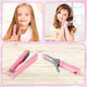 image 6 of Kids Hair Salon Play Set Pretend Hairdressing Makeup Kit with Lights Sounds Unicorn Apron Carry Bag