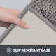 image 4 of Non Slip Bath Mat Water Absorbent Shower Mats Machine Washable Bathroom Rug, Grey | Grey