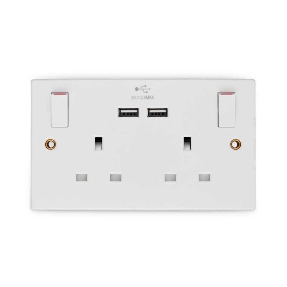 Securlec Switched Socket - White - One Size