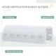 image 5 of Outsunny 6 x 3 x 2 m Polytunnel Greenhouse Pollytunnel Tent w Steel Frame White