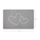 image 2 of Embossed Spaghetti Anti Slip Shower Mat - Double Heart - 75cm x 44cm | Grey | Grey | Rectangular 75x44cm