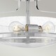 image 4 of Harper 3 Light Bowl Semi Flush Ceiling Light, Polished Chrome