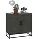 image 1 of HOMCOM Modern Storage Cupboard with Adjustable Shelf and 2 Doors, Grey Black