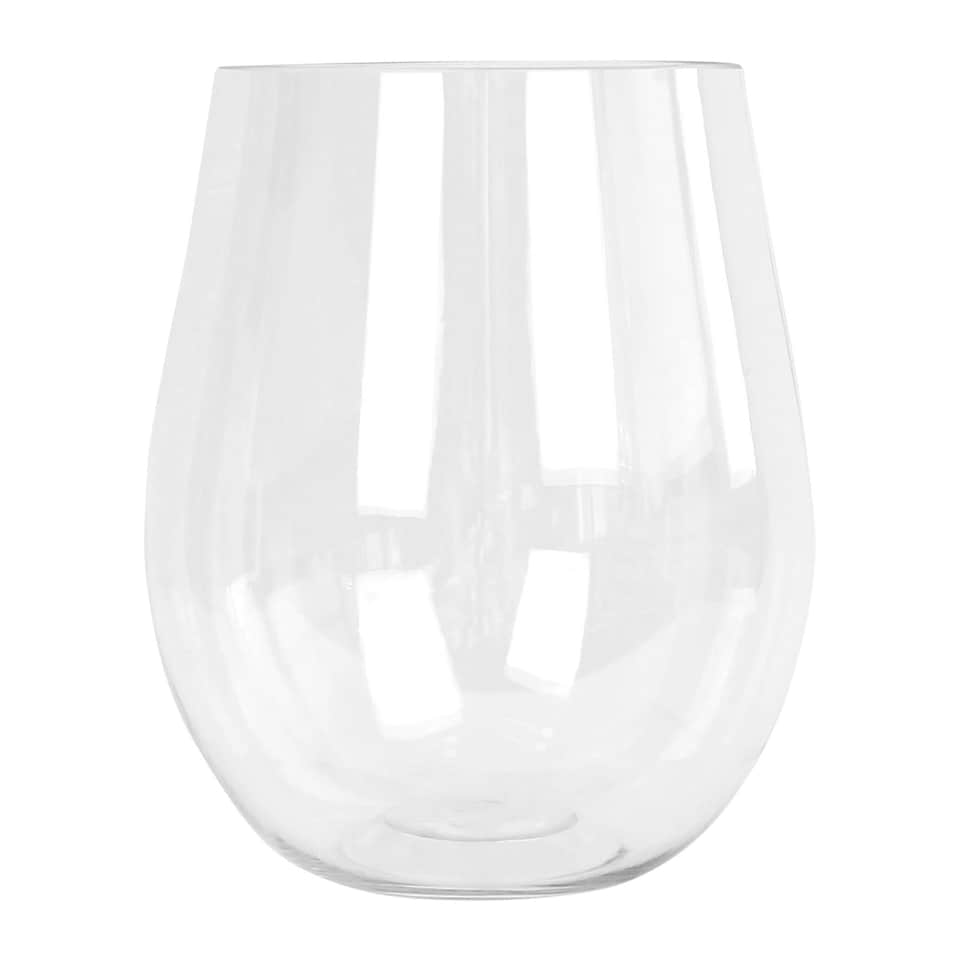 image 1 of Argon Tableware 600ml Plastic Wine Glasses - Set of 6 - Clear Reusable Stemless Cocktail Champagne Tumbler Drinking Cups