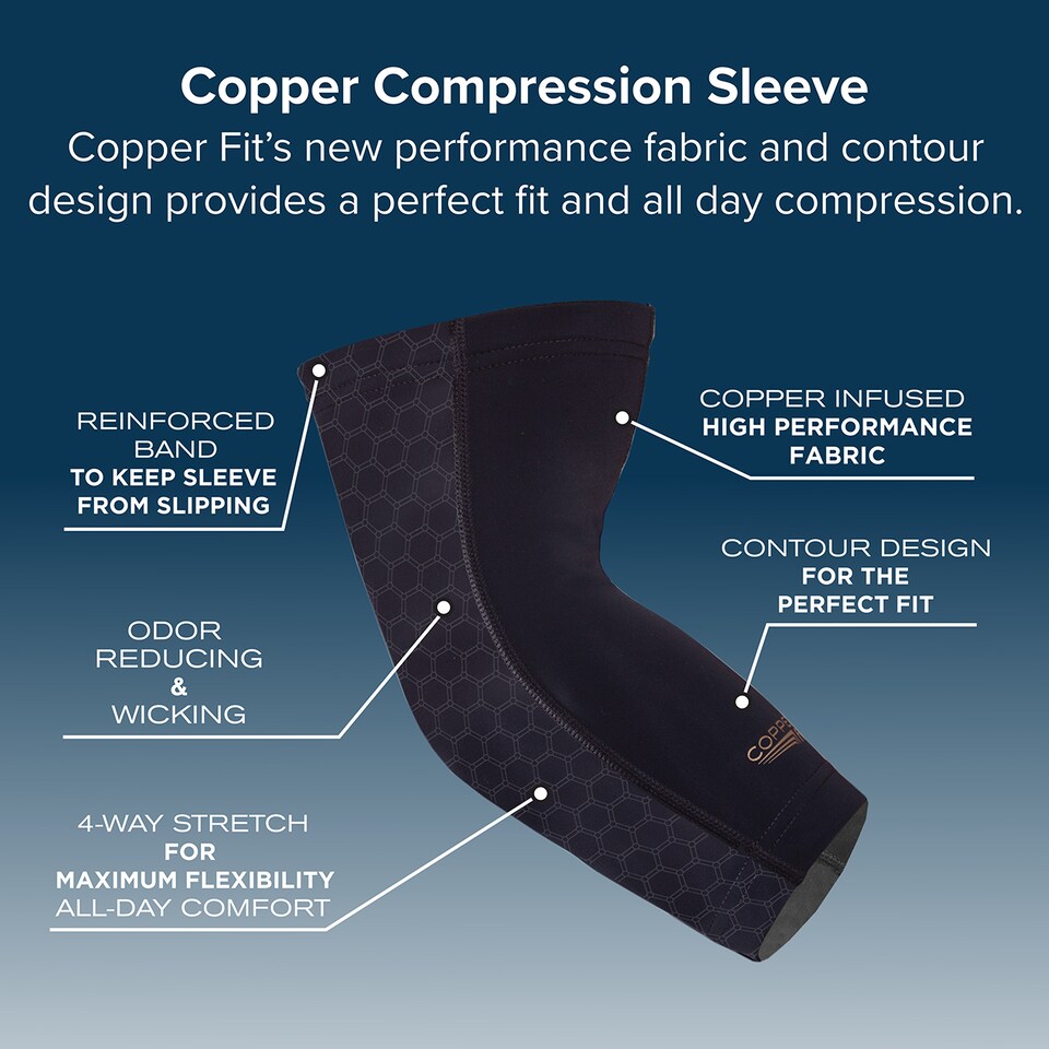 image 1 of Copper Fit Freedom Elbow Sleeve (Large)
