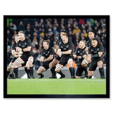 New Zealand Rugby Legends World Cup Haka Photo 12x16" Framed Wall Art Print