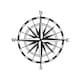 image 1 of Decortie Compass Metal Wall Art 45x45cm Black
