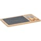 image 6 of Bamboo Wooden Cheese Board Set Fork Knives Kitchen Slate Christmas Present Gift N/A