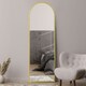 image 5 of The Arcus - Gold Framed Arched Leaner/Wall Mirror 71" X 24" (180CM X 60CM) Gold