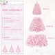 image 5 of Yaheetech  228 cm Tall Flocked Artificial Christmas Tree with Foldable Stand Pink