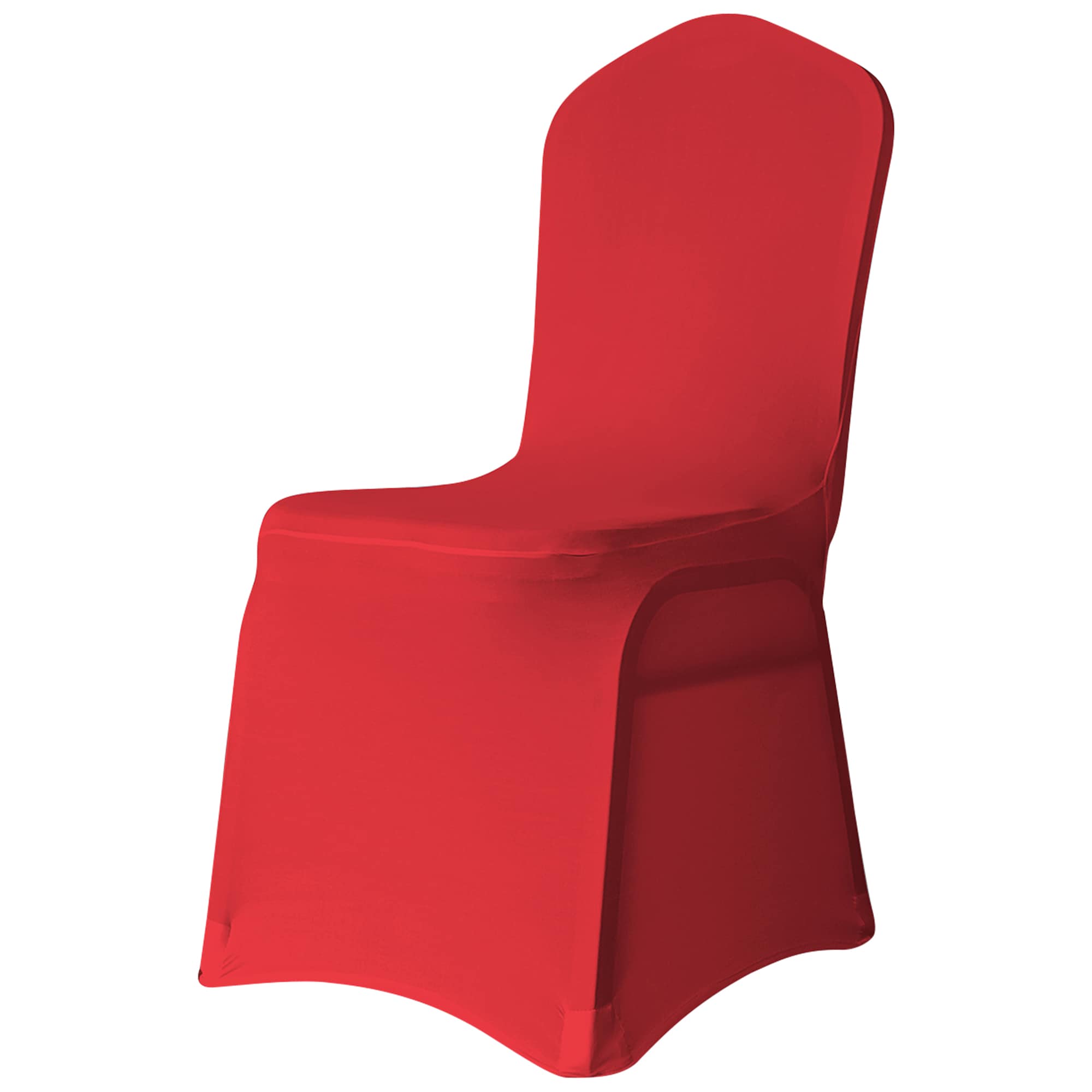 Neel Blue Spandex Polyester Stretch Chair Cover, Washable & Removable Slipcovers in Red