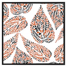 Leaf droplets (Picutre Frame) Black | XS