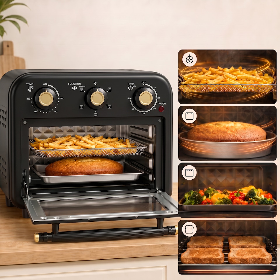 image 1 of HOMCOM Air Fryer Oven, Convection Oven, 12 L