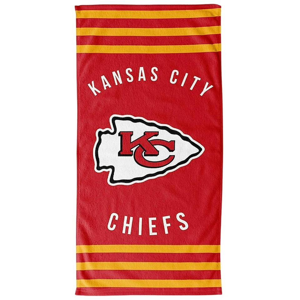 Kansas City Chiefs Stripe Beach Towel - Red/Yellow/White - One Size