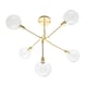 image 1 of BHS Hennock 5 Light Flush Ceiling Light | Gold | Brass | 1