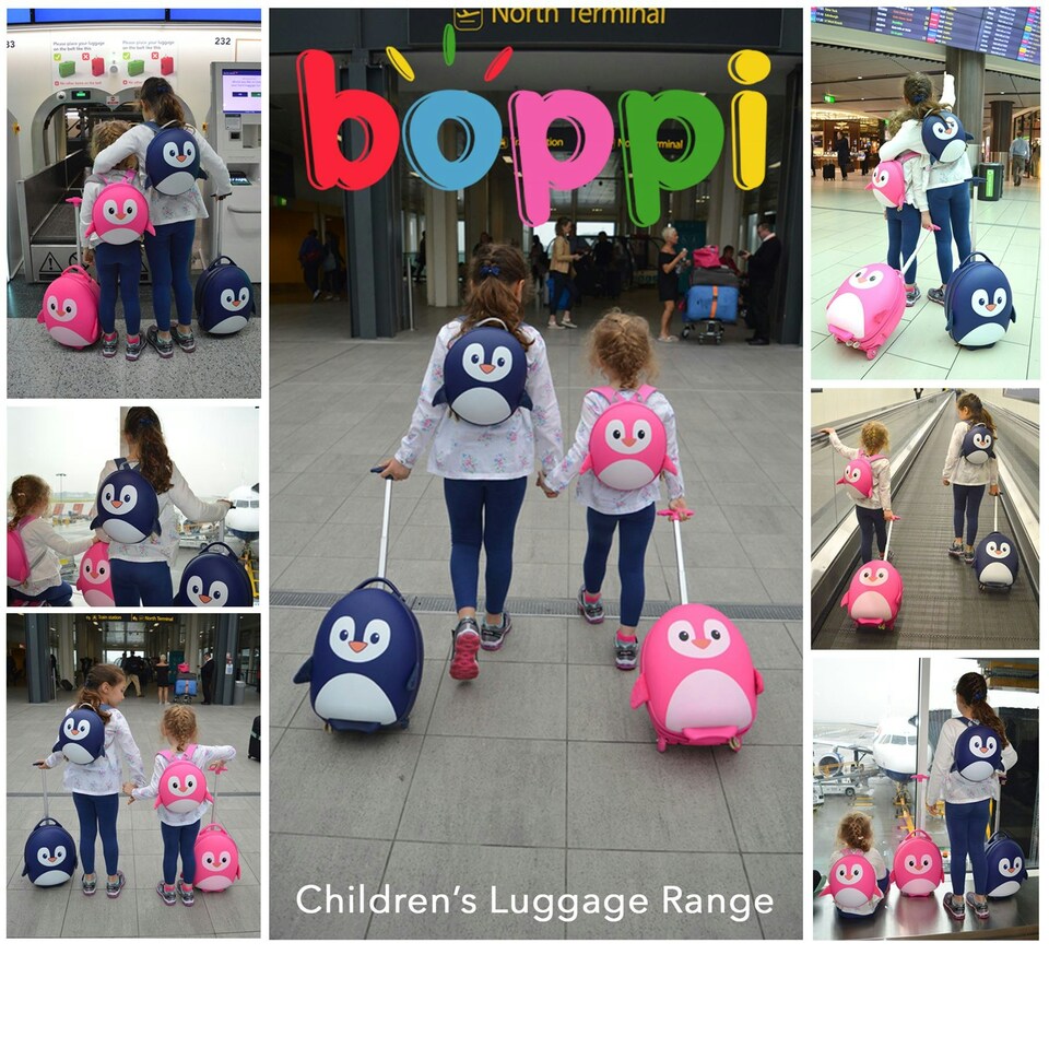 image 1 of boppi Tiny Trekker Keychain Pouch - PENGUIN - Pink BB116G