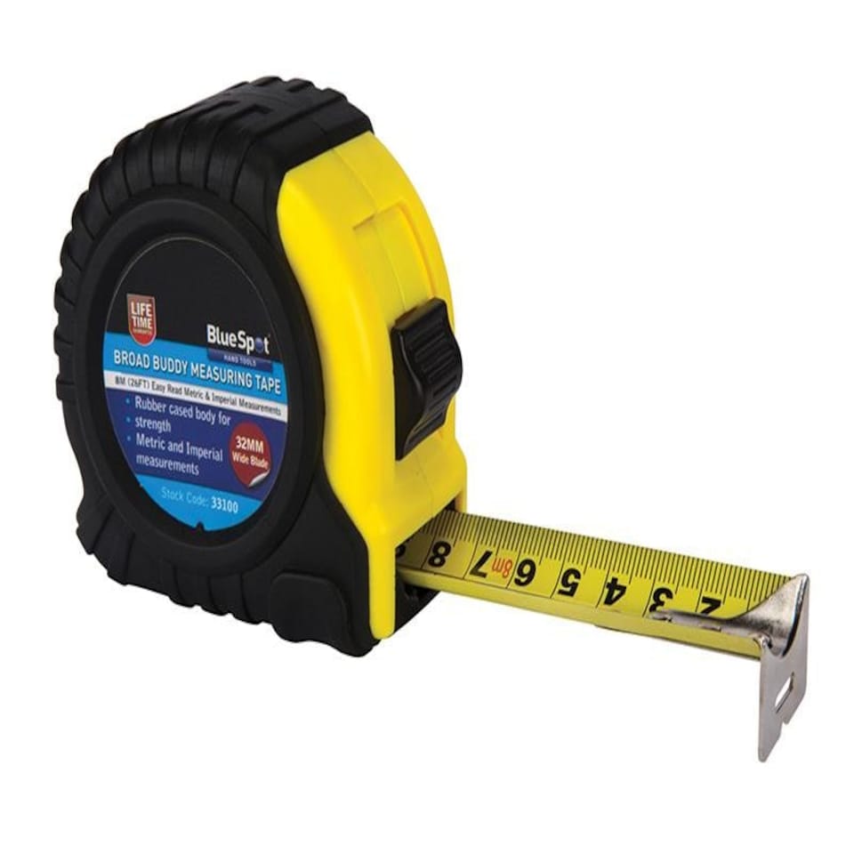 Bluespot Tools Broad Buddy Pocket Tape 8M/26Ft (Width 32Mm)