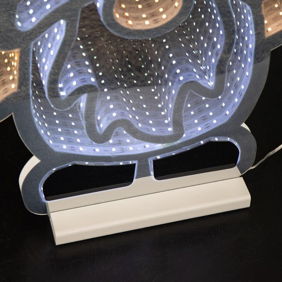 image 1 of 60cm Light up Christmas Gonk with Candy Cane Infinity Decoration with LEDs